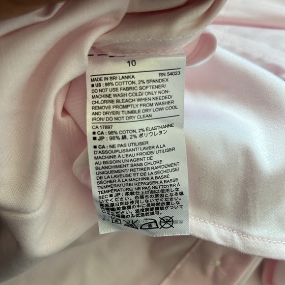 Banana Republic Tailored Fit Button Front Shirt Women’s Pink - Picture 9 of 9